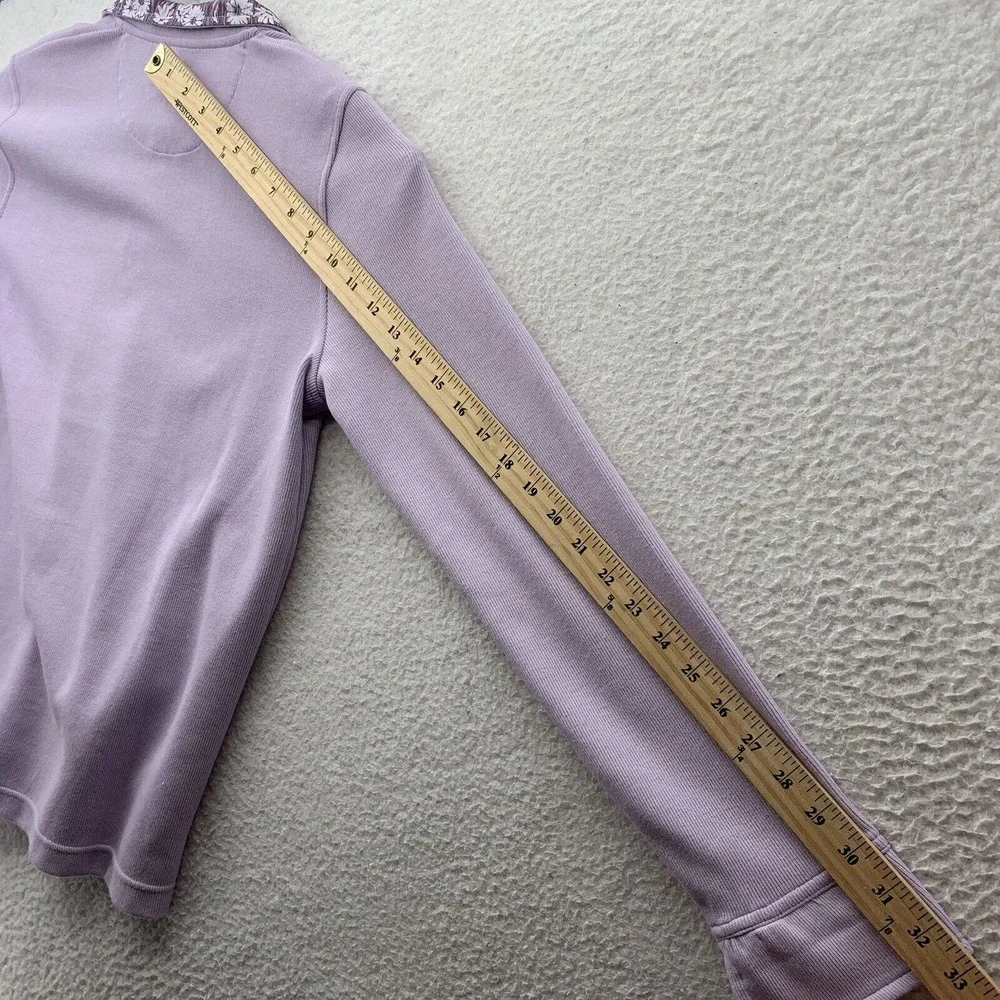 Orvis Jacket Womens‎ Medium M Lavender Flip Cuff Floral Lightweight Outdoors Mom